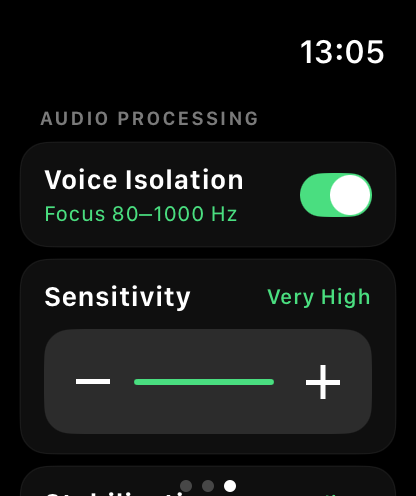 SingTuner Watch settings